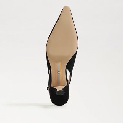 Bianka Slingback Pump Shoe - Black Suede