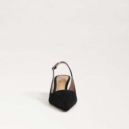Bianka Slingback Pump Shoe - Black Suede