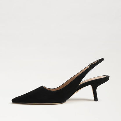 Bianka Slingback Pump Shoe - Black Suede