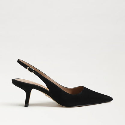 Bianka Slingback Pump Shoe - Black Suede
