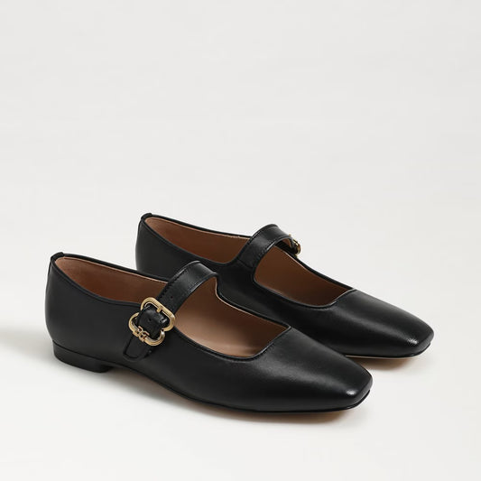 Sam Edelman Michaela Mary Jane Flat - Black Leather