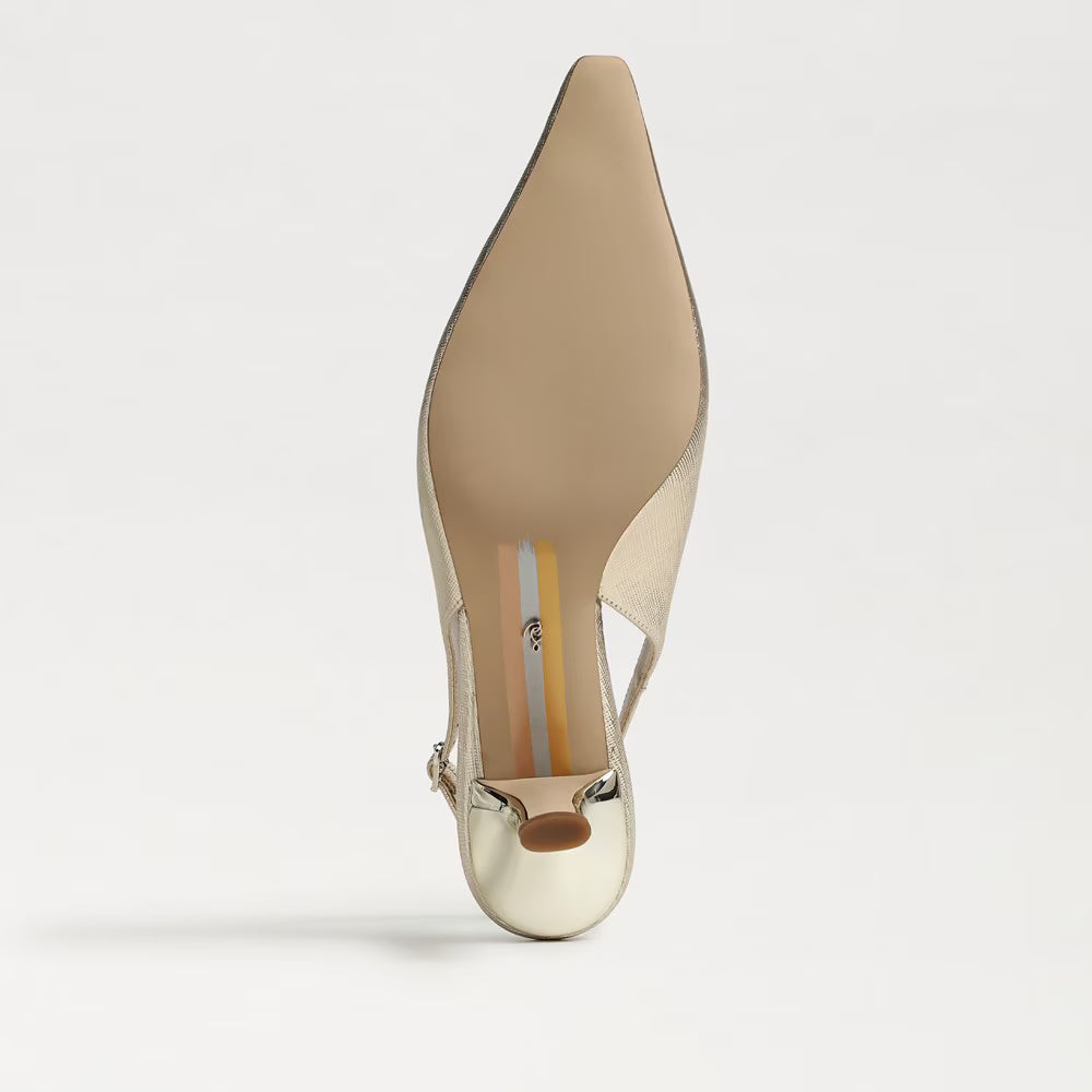 Sam Edelman Bianka Slingback Pump - Gold Leaf Faux Leather