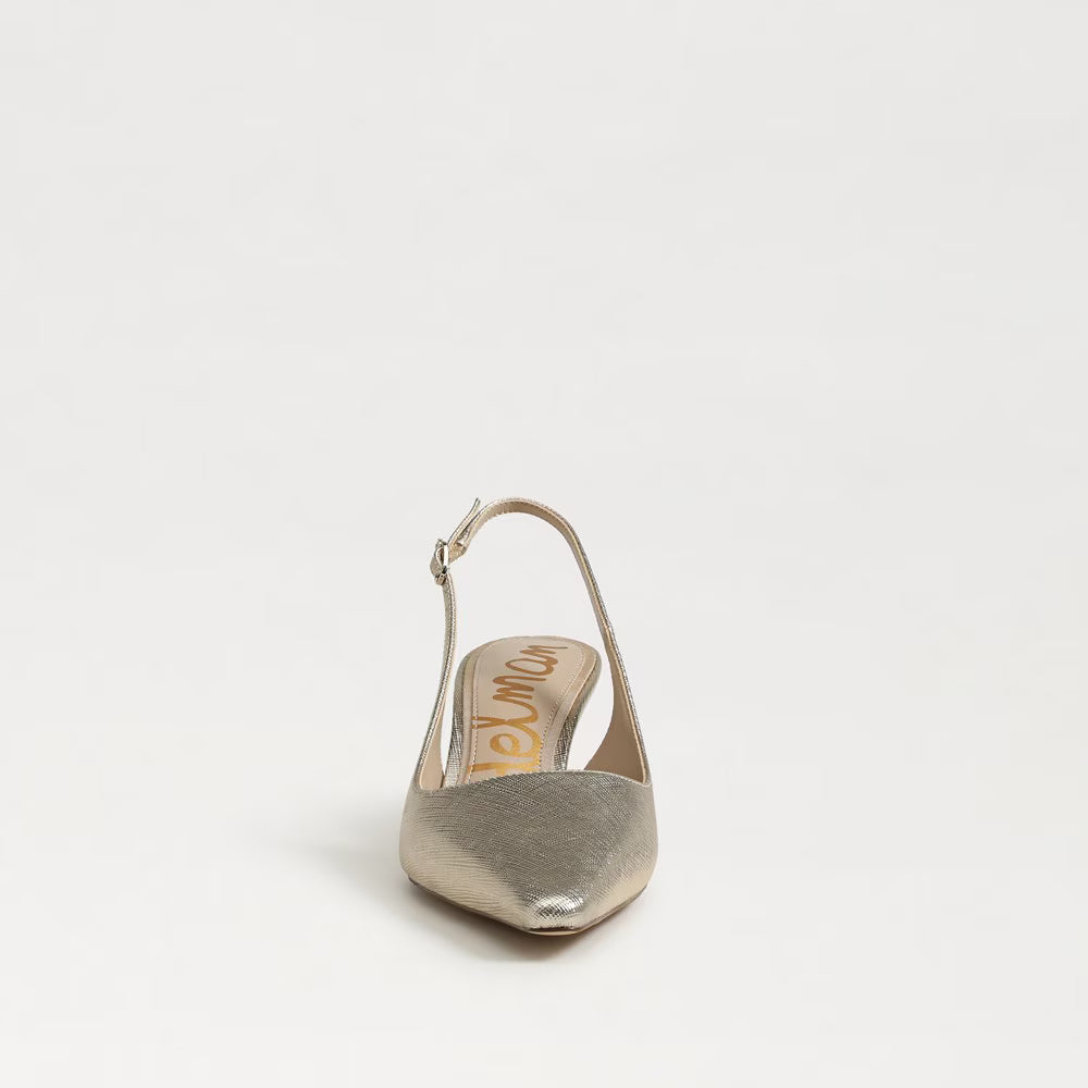 Sam Edelman Bianka Slingback Pump - Gold Leaf Faux Leather