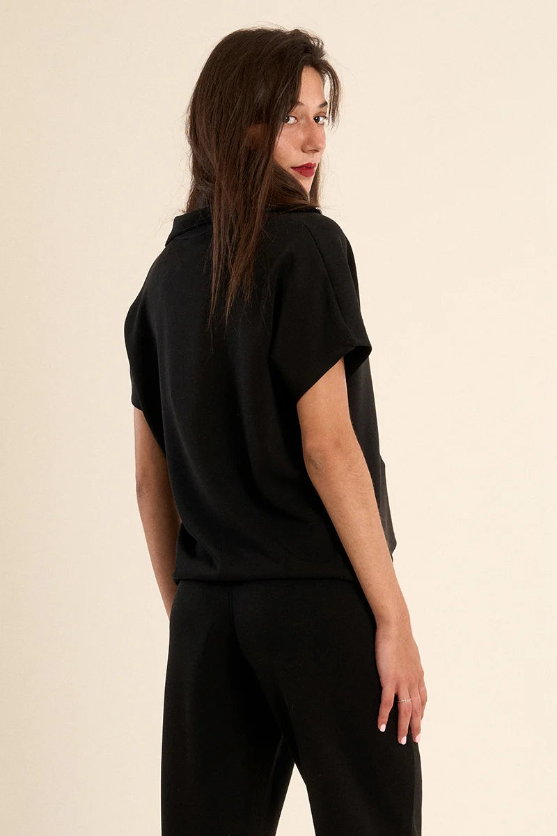 Gala Short Sleeve Sweatshirt - Black