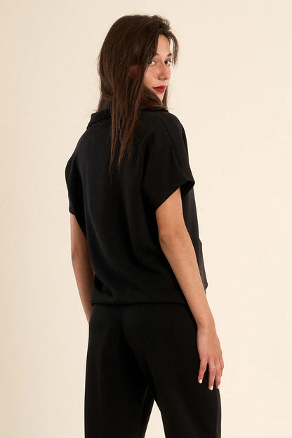 Gala Short Sleeve Sweatshirt - Black