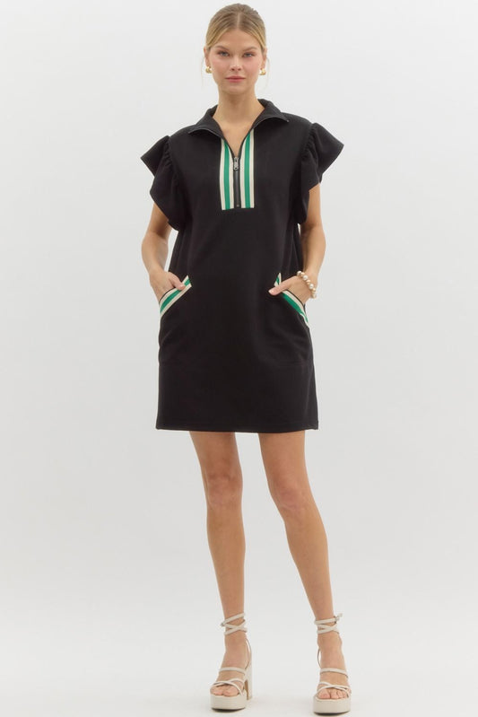 Pocket Mini Dress - Black