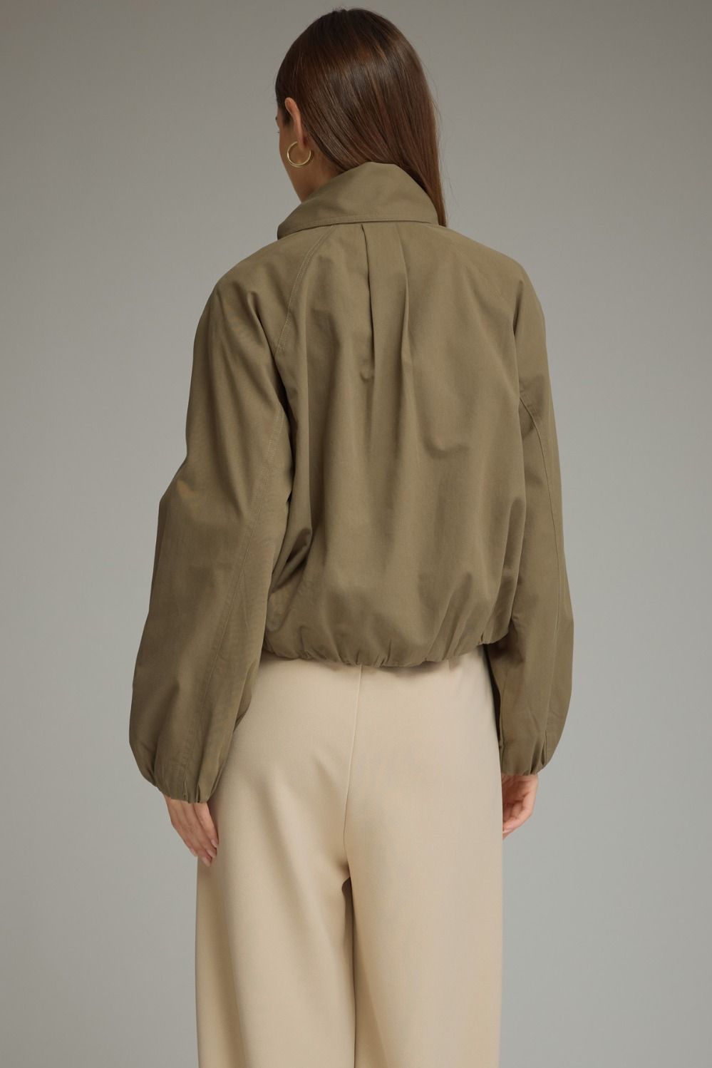 Scarf Detail Jacket - Olive