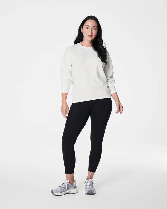 Spanx AirEssentials Long Crew Sweatshirt - Powder