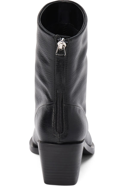 Matteo Faux Leather Boot - Black