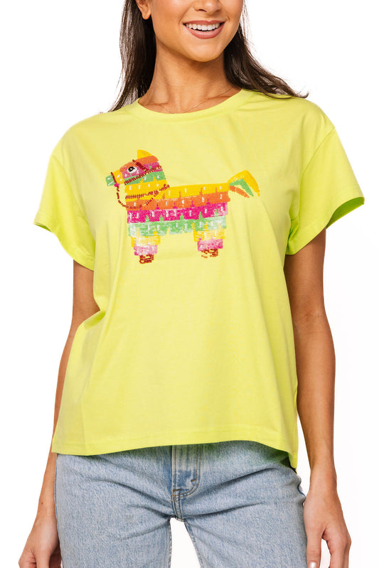 Queen of Sparkles Green Piñata Tee Shirt