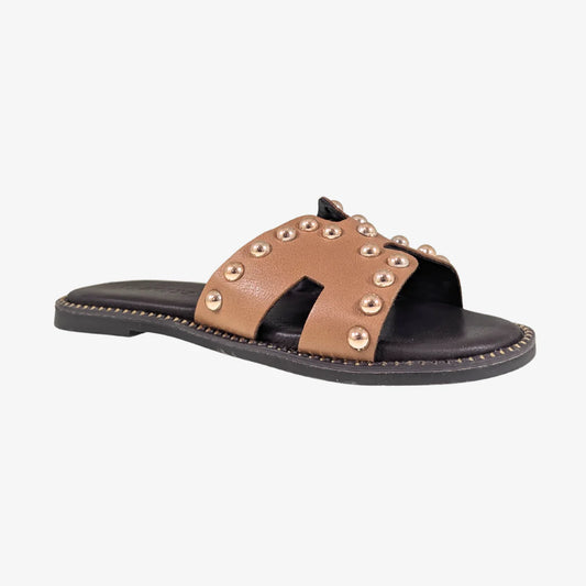 Follie Slide - Tan