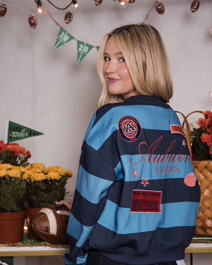 Playbook Patch Cardigan - Auburn