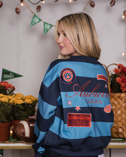 Playbook Patch Cardigan - Auburn