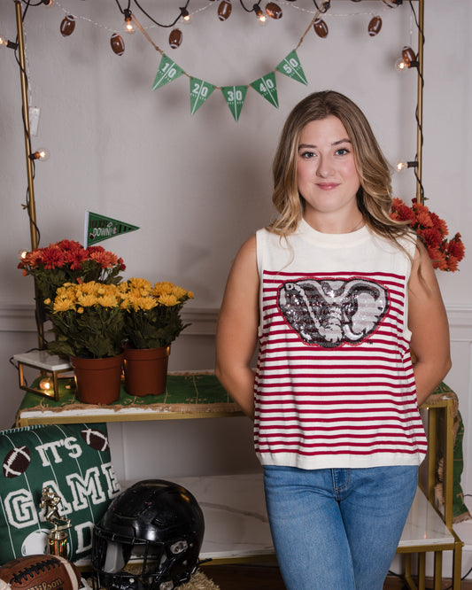Queen of Sparkles Licensed Alabama Knit Tank Top