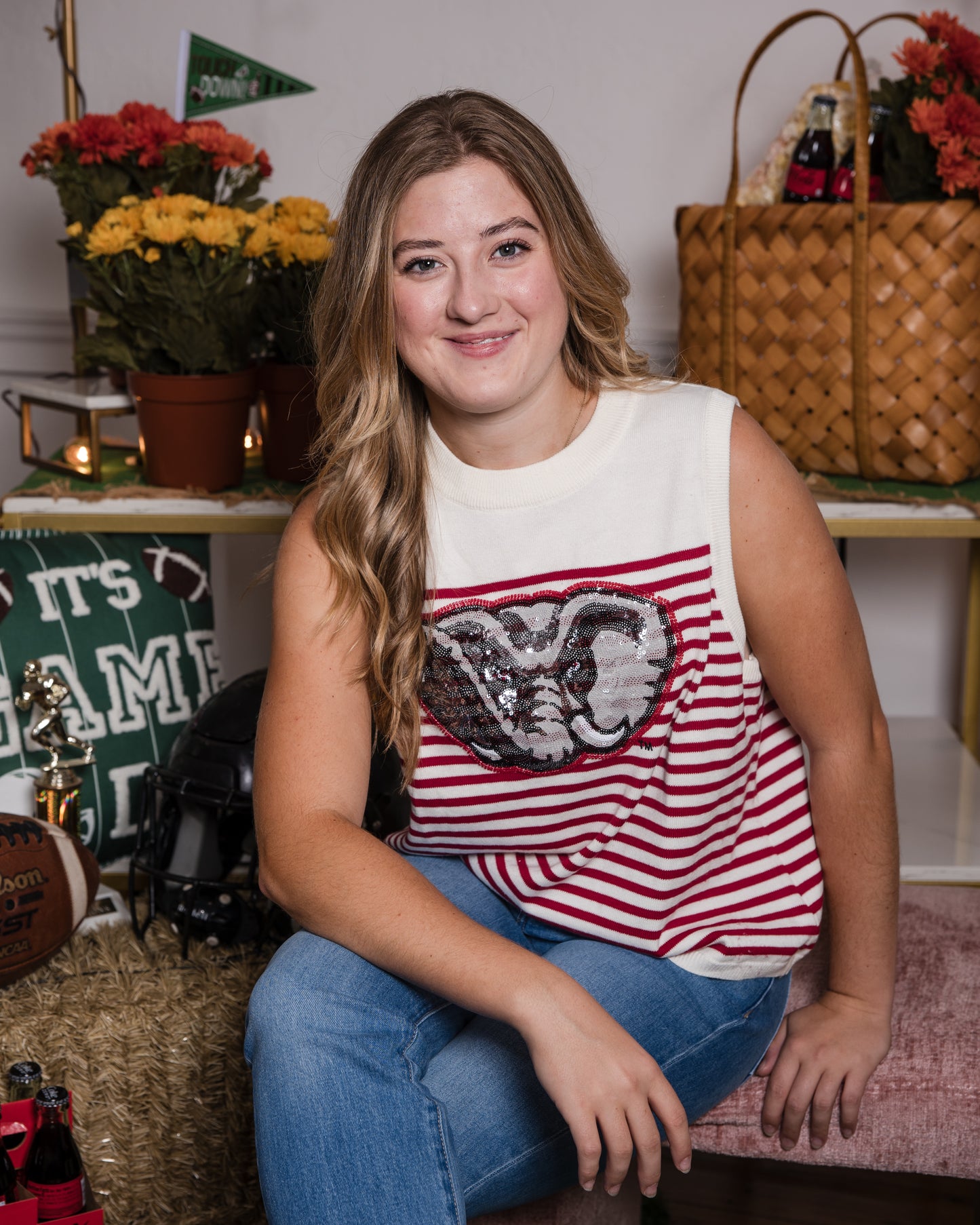 Queen of Sparkles Licensed Alabama Knit Tank Top