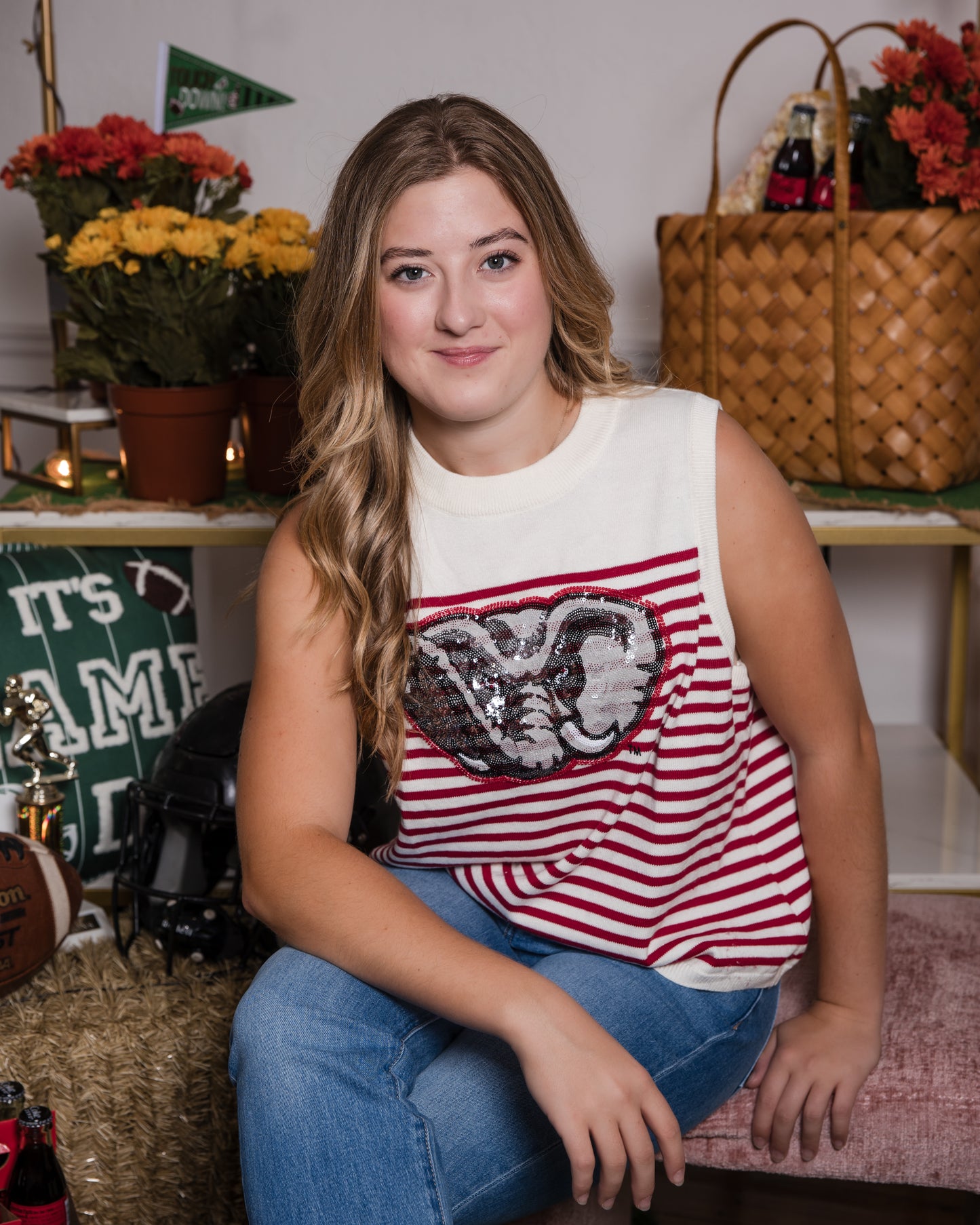 Queen of Sparkles Licensed Alabama Knit Tank Top