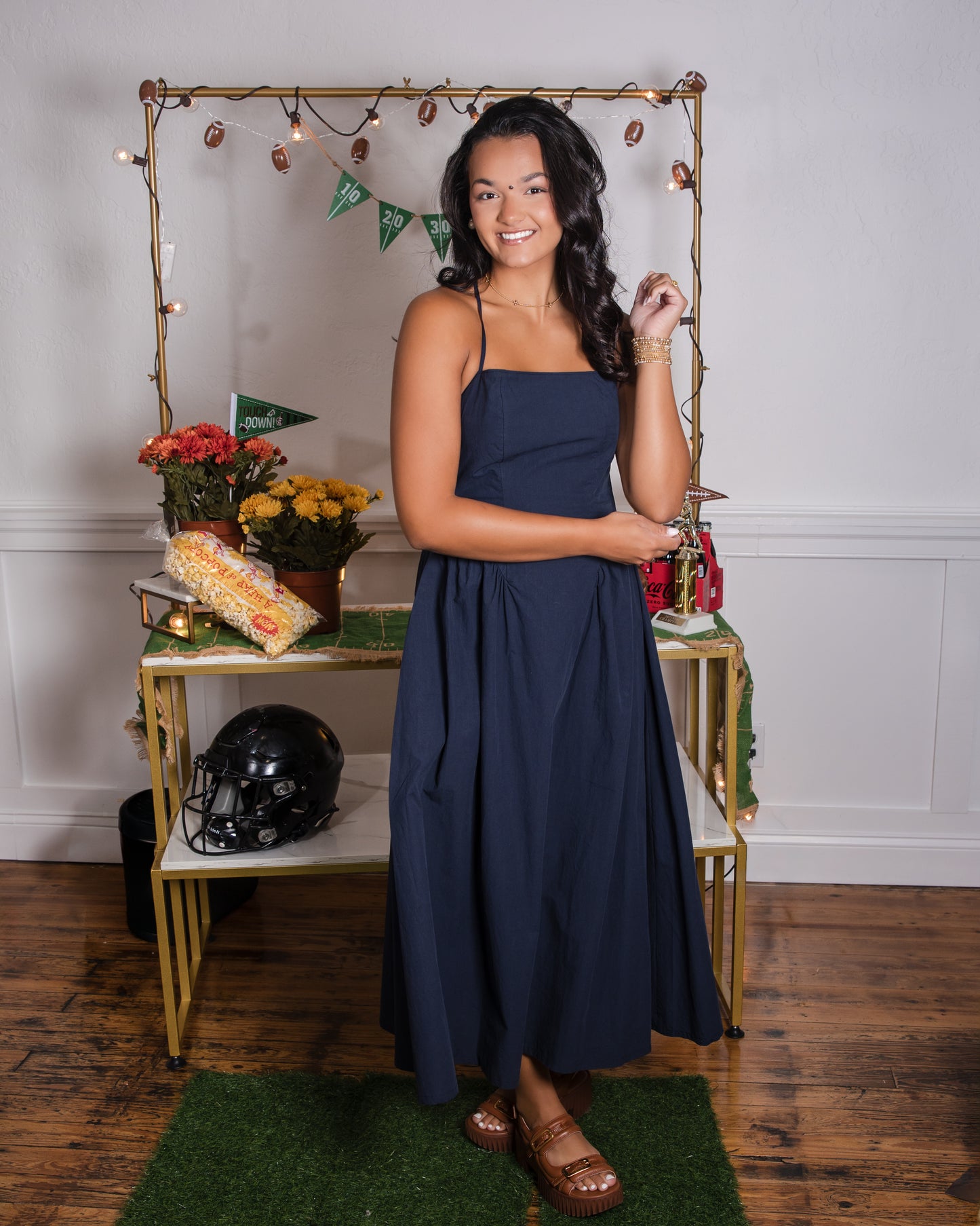 Sadee Open Back Dress - Navy Ship