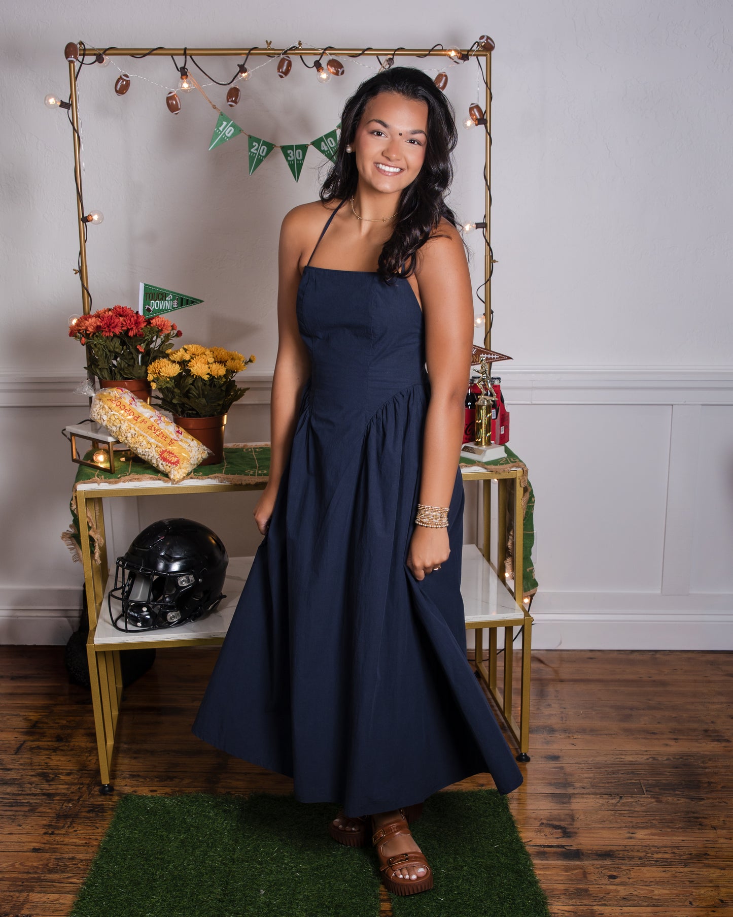 Sadee Open Back Dress - Navy Ship
