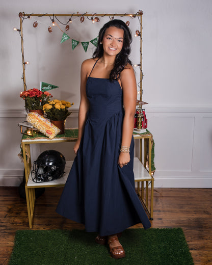 Sadee Open Back Dress - Navy Ship