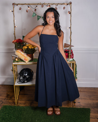 Sadee Open Back Dress - Navy Ship