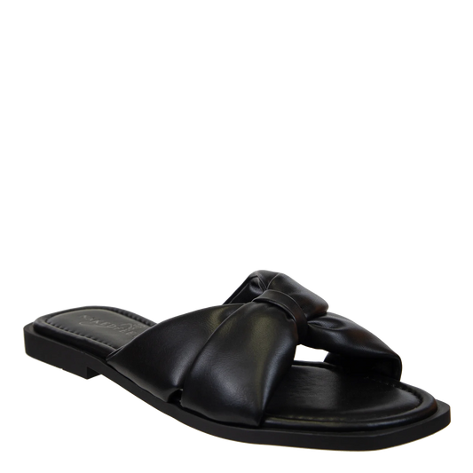 Naked Feet Goa Flat Sandals - Black