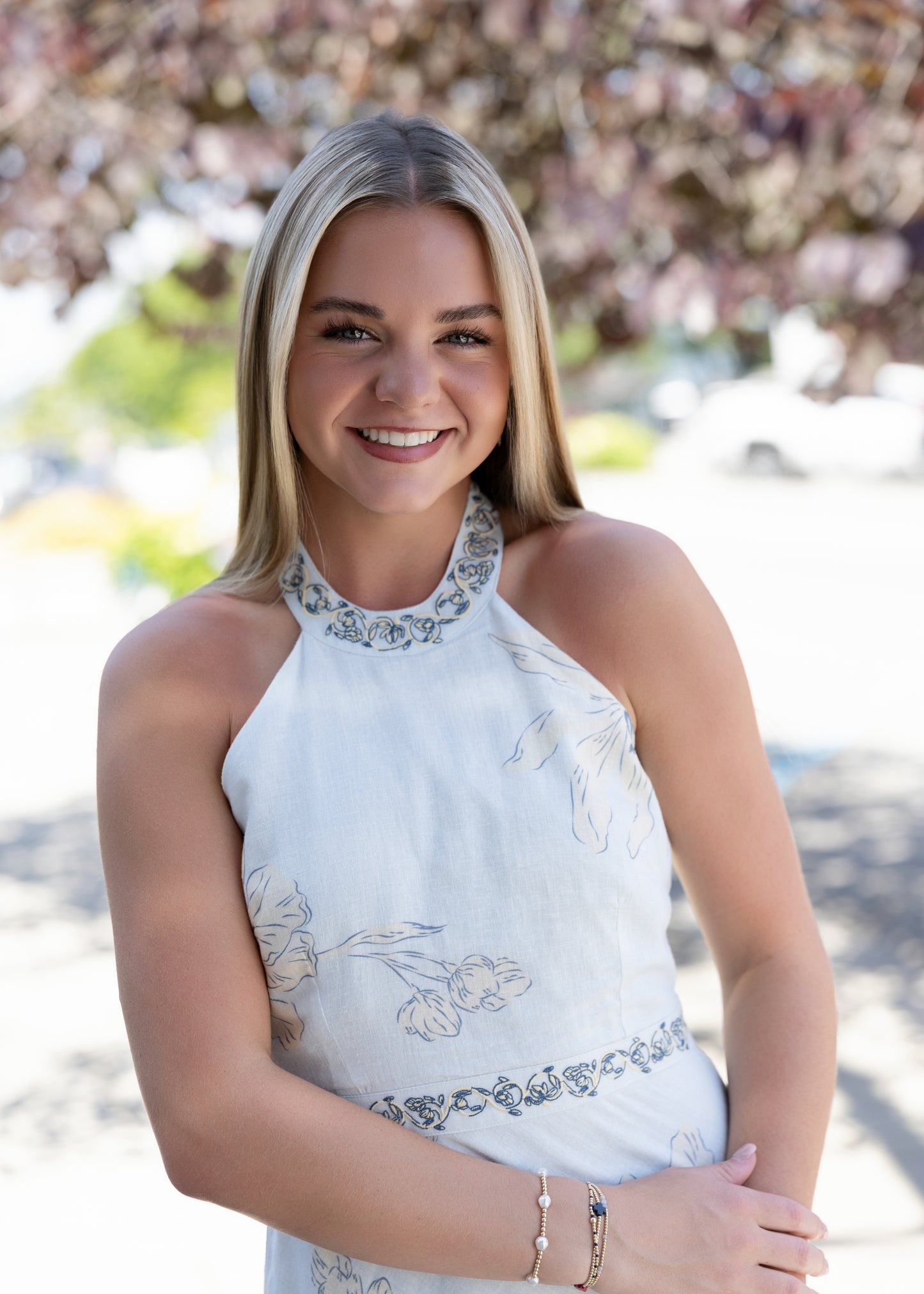 Riley Maxi Dress - Pale Blue Floral