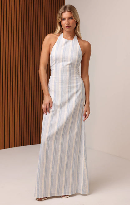 Helena Maxi Dress - Coastal Stripe