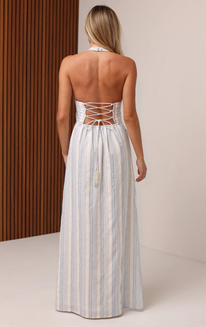 Helena Maxi Dress - Coastal Stripe