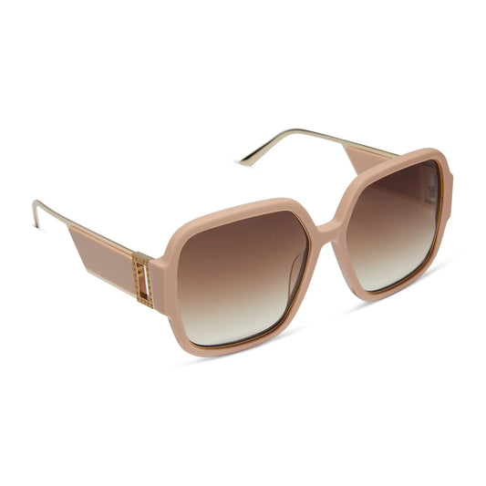 DIFF Eyewear - Tina II - Nude Brown Gradient Polarized Sunglasses