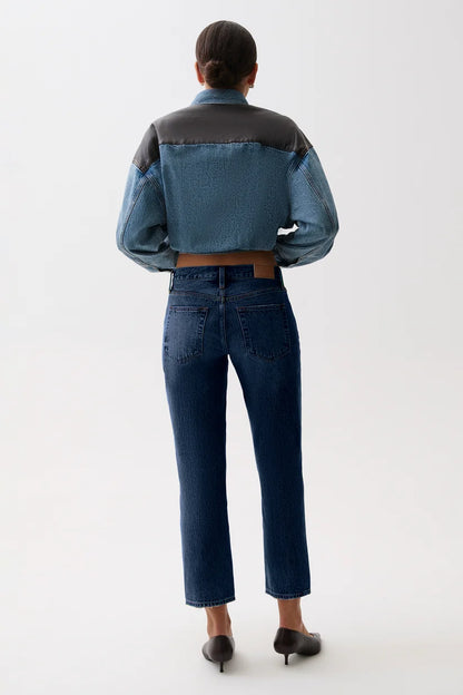Issa Mid Rise Relaxed Straight Jean - Mirage