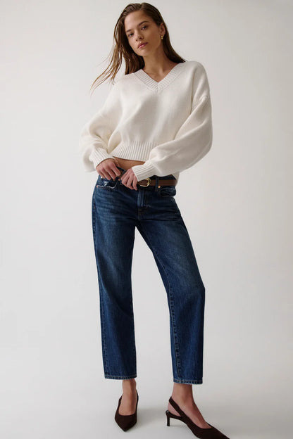 Issa Mid Rise Relaxed Straight Jean - Mirage