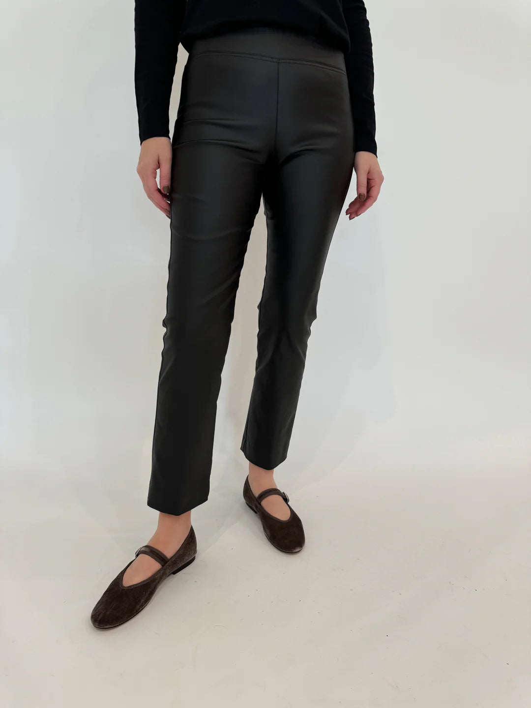 Coated Bengaline Pant - Black