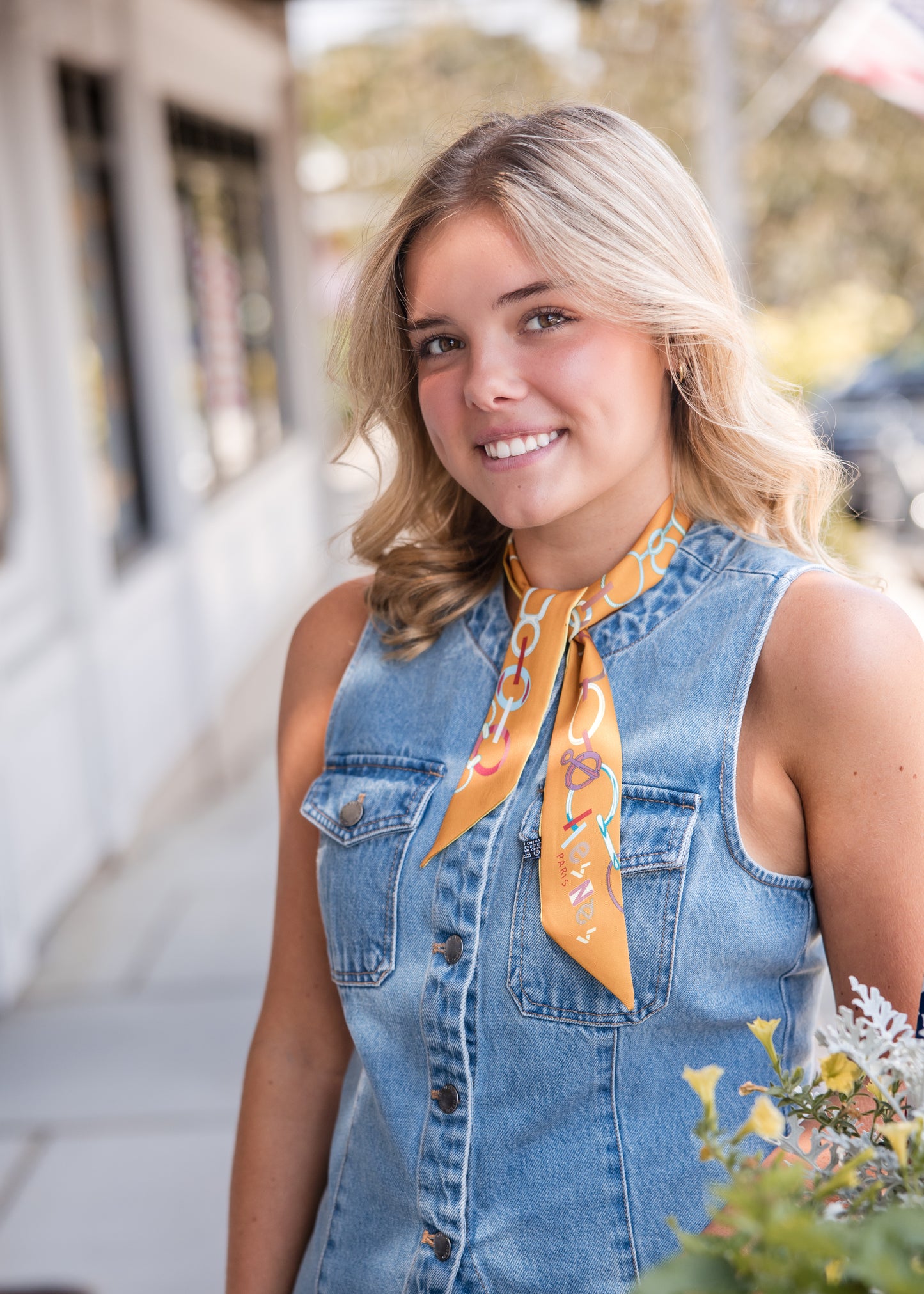 Ideline Denim Vest - Vintage Havana