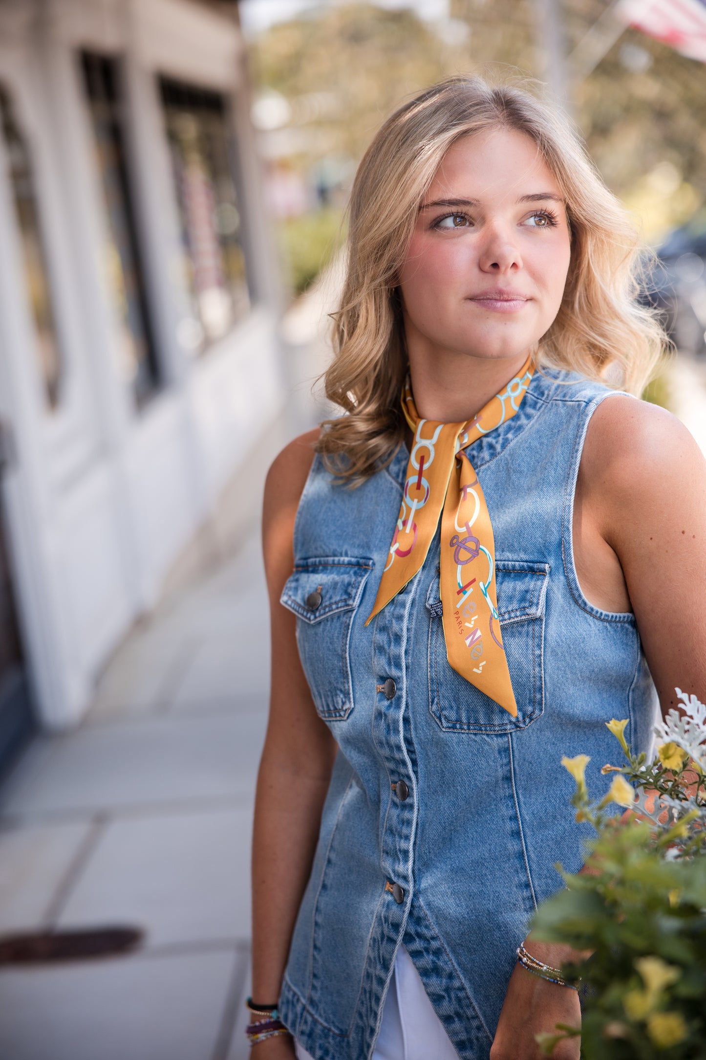 Ideline Denim Vest - Vintage Havana