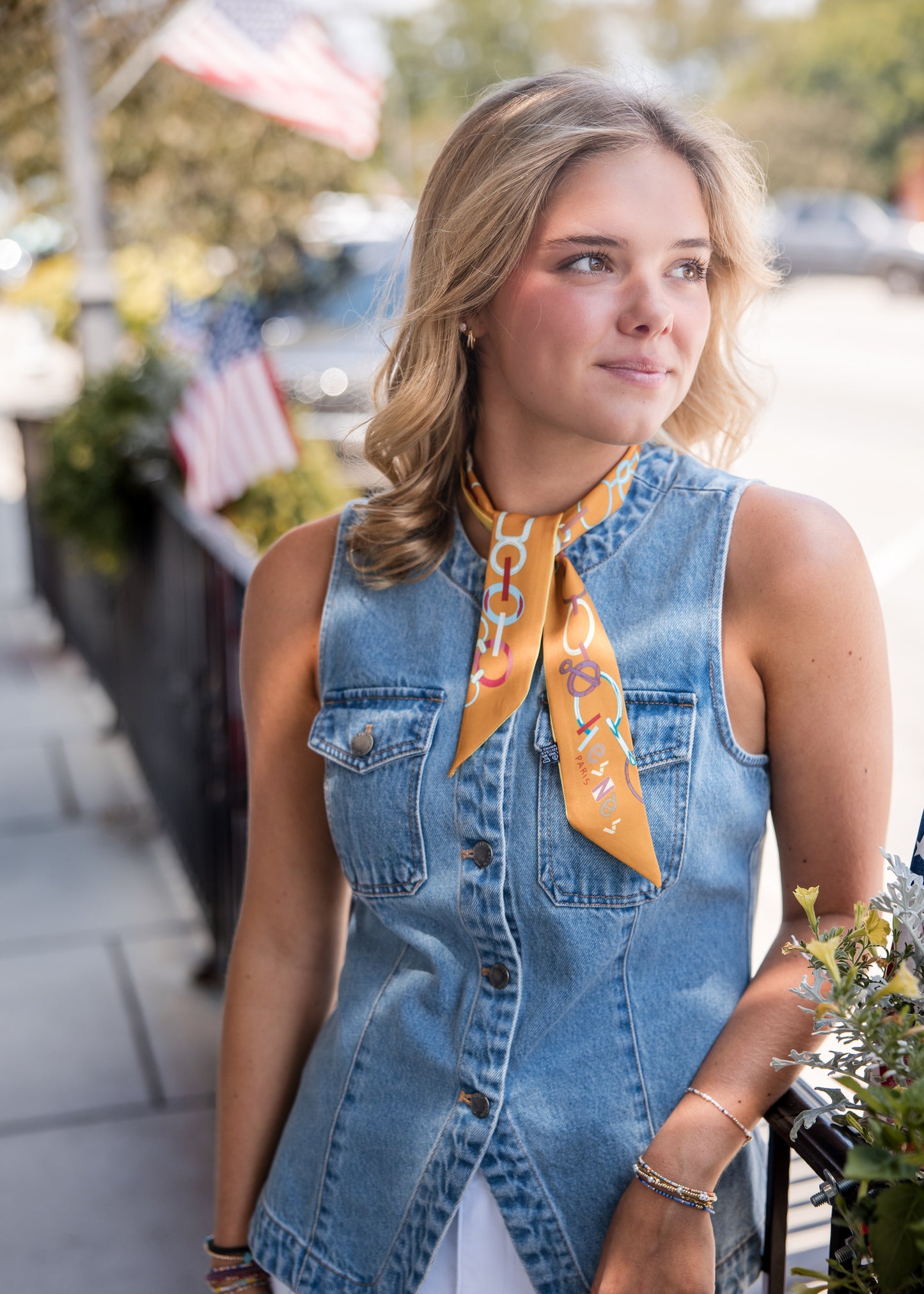Ideline Denim Vest - Vintage Havana