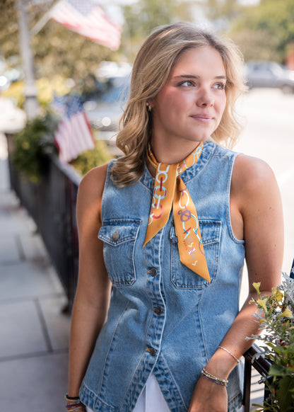 Ideline Denim Vest - Vintage Havana