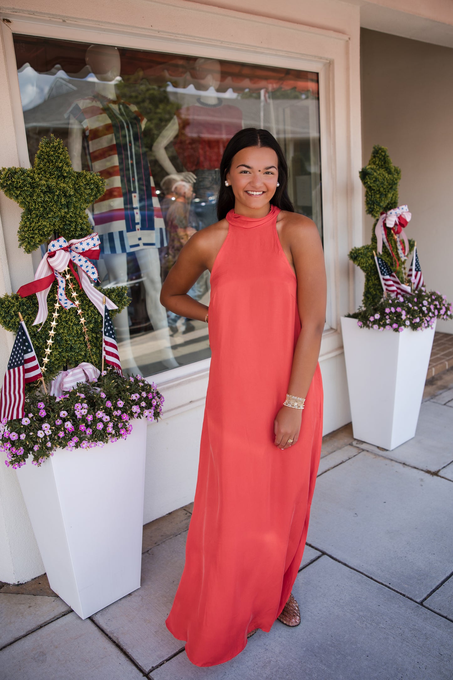 Catello Dress - Coral