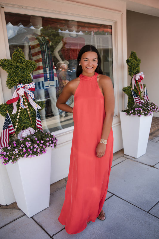 Catello Dress - Coral