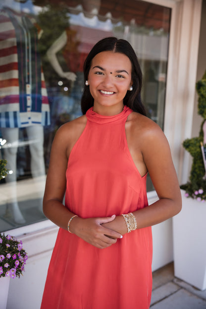 Catello Dress - Coral