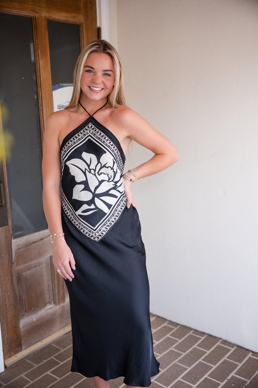 Free People Citrine Midi Dress - Raven Combo