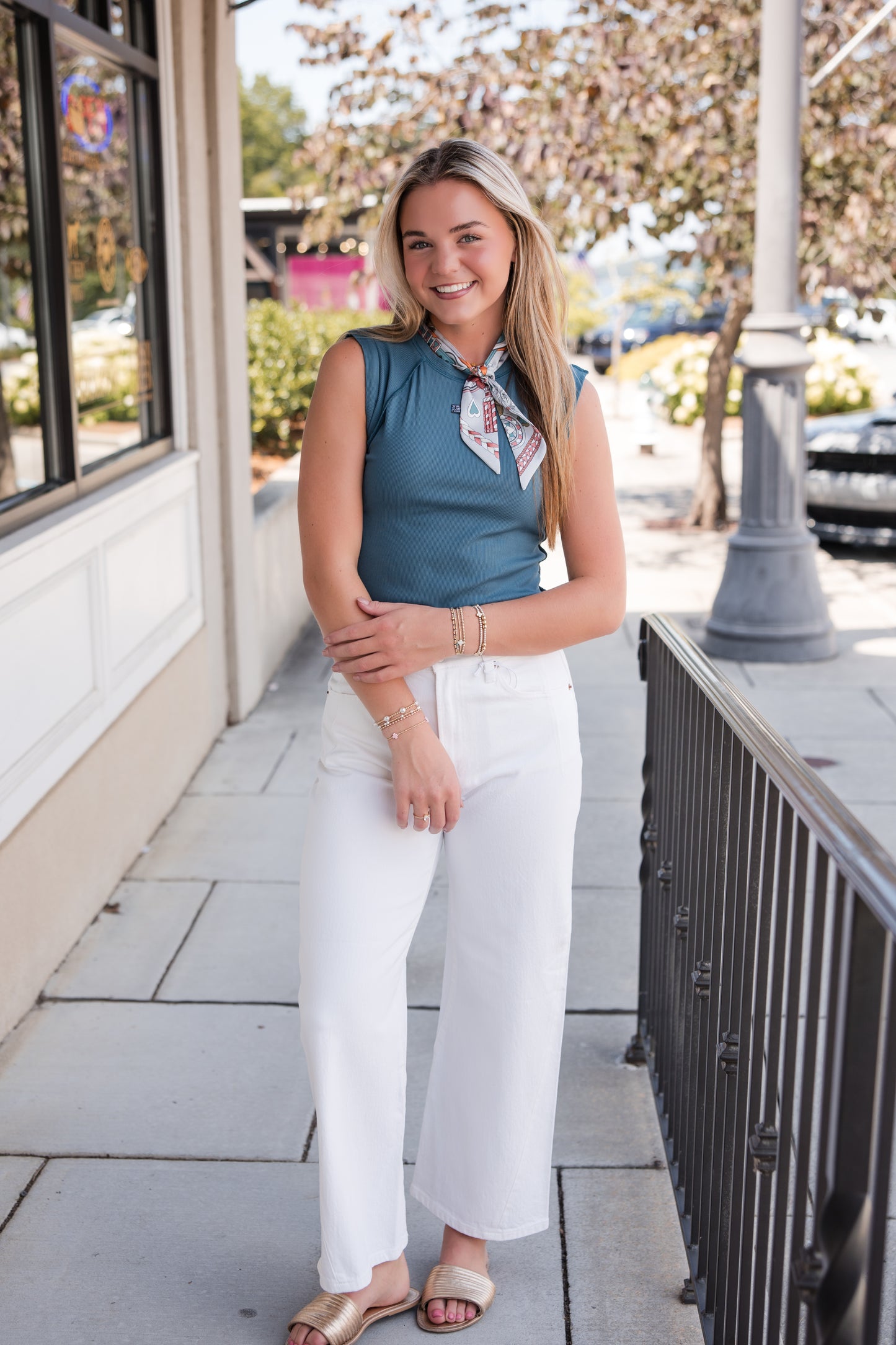 Free People Love My Twist Muscle Tank Top - Riptide
