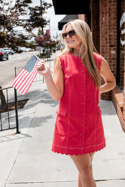 Rory Dress - Poppy Red