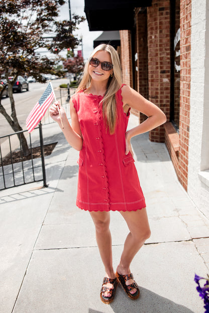 Rory Dress - Poppy Red