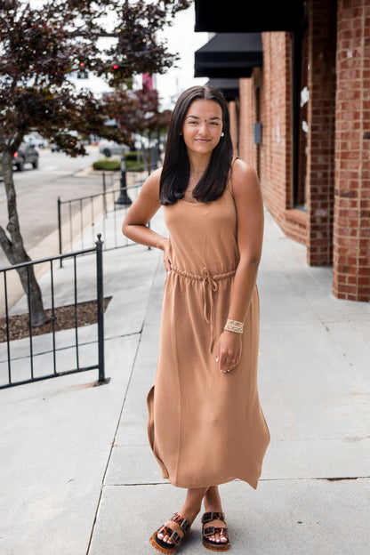 Spanx AirEssentials Drawstring Maxi Tank Dress - Maplewood