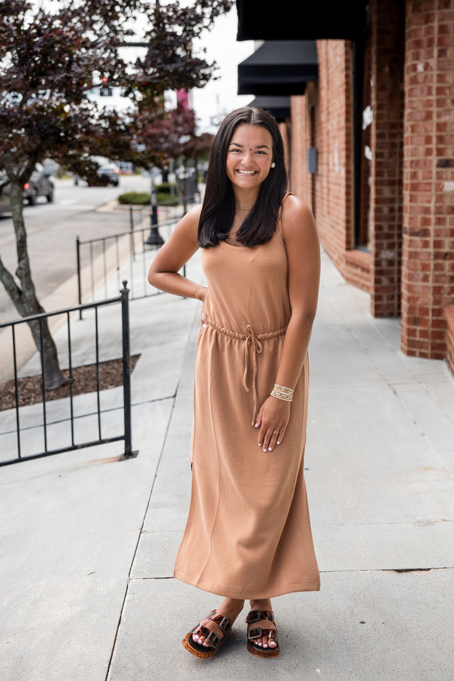 Spanx AirEssentials Drawstring Maxi Tank Dress - Maplewood