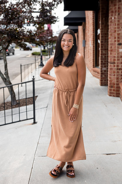 Spanx AirEssentials Drawstring Maxi Tank Dress - Maplewood
