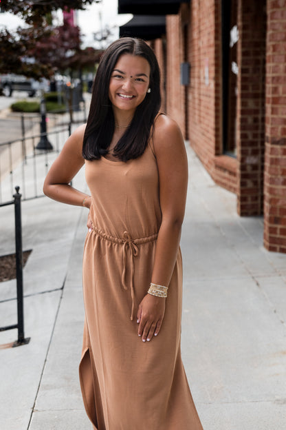 Spanx AirEssentials Drawstring Maxi Tank Dress - Maplewood