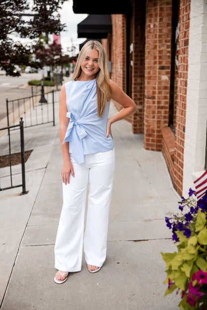 Crisp Classic Bow Top - Blue Combo