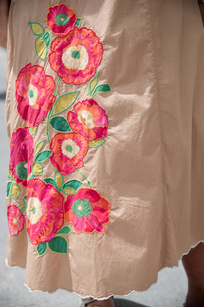 Claire Dress - Poppy Patch Iced Coffee