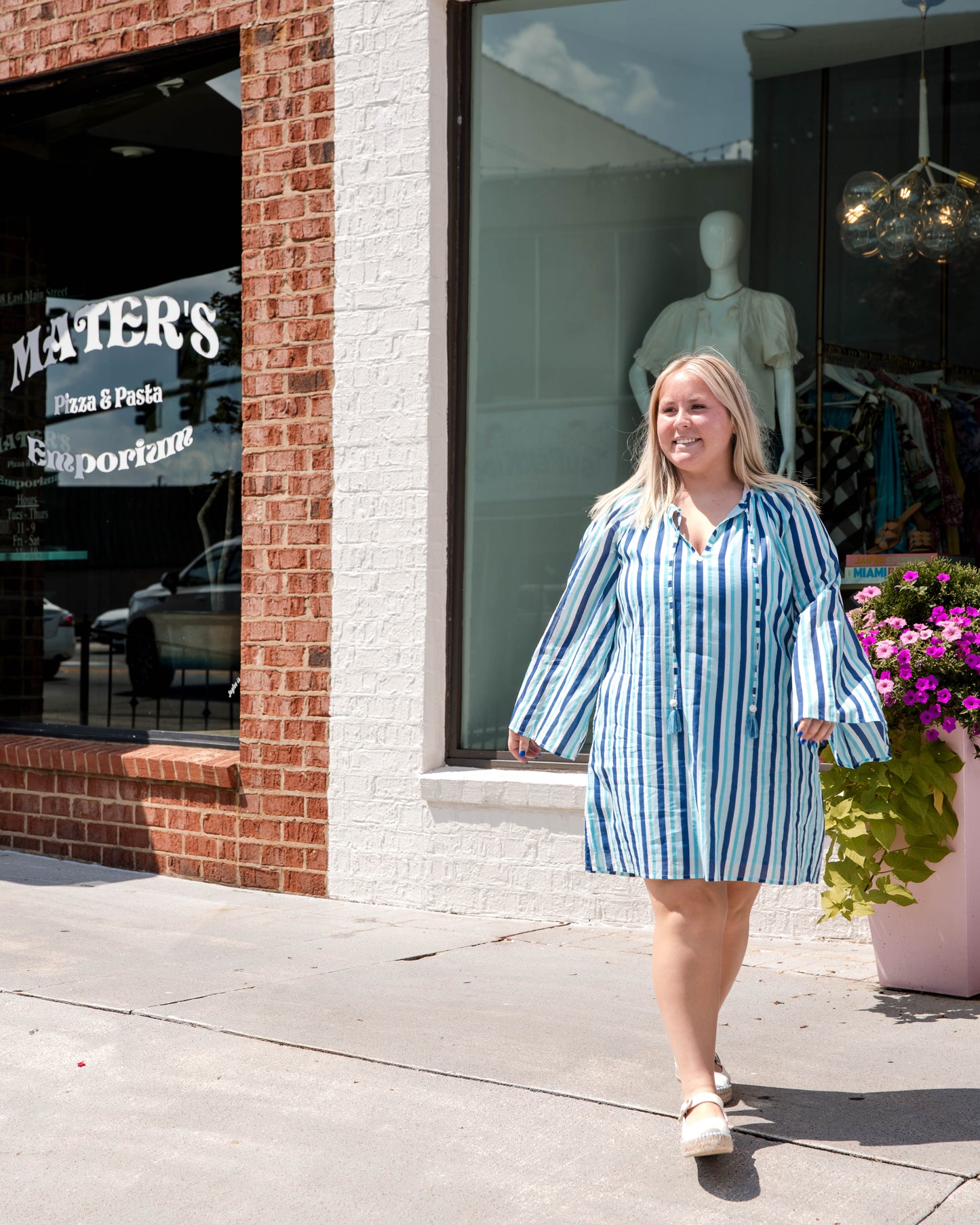 Chelsea Dress - French Blue Stripe
